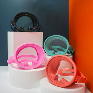 Integrated Silicone High-definition Tempered Glass Mask Full Face Large Frame Diving Mask
