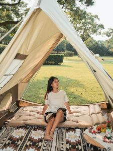 Mobi Garden Automatic Inflatable Moisture-Proof Camping Mat for One or Two People with Pillow and Ground Cover Ideal for Outdoor Activities