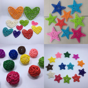 ตกแต่งผ้าไผ่แฮนด์เมด ลูกบอลไผ่ ตกแต่งผนังรูปหัวใจ รูปดาว งานแต่งงาน งานปาร์ตี้วันเกิด วัสดุผ้าไผ่ที่ทำมือจากจีนแผ่นดินใหญ่