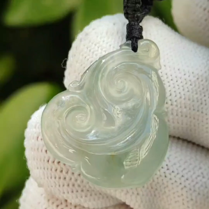 Harmony Ruyi Pendant – Five Elements Balance in Icy Jadeite (Certified GD2107H000979 - Sku: pendant408)