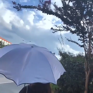 Payung Lipat 3D Ajaib Motif Ketika Basah Hujan Besi Anti UV Kain 2 Lapis 91cm x 26cm Sarung Termasuk-AN