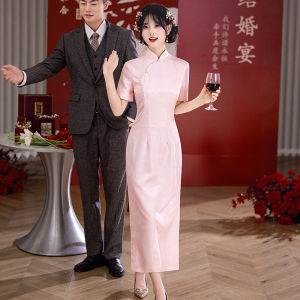Revised Cheongsam Womens New Chinese Daily Wear Engagement Dress Wedding Ceremony High-End Feel National Style One-Piece Dress
