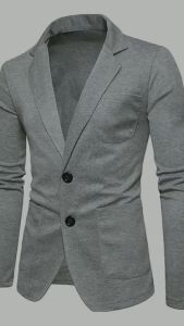 Áo vest nam Vest Nam tay dài Bo ống Tay chất liệu nỉ da cá được làm từ chủ yếu là Polyester không nhăn không nhàu 2 nút áo khoác mã H52