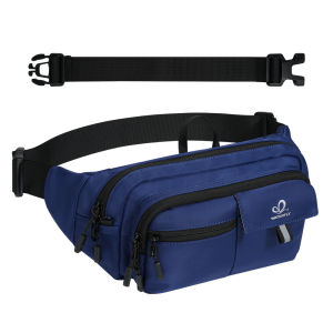 WATERFLY 3L Anti-Theft RFID Fanny Pack 9 Pockets Adjustable Belt & Water Resistant Waist Bag for Women Men Travel Hiking Running
