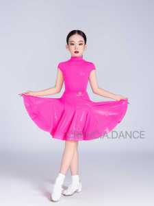 Kaiyue Professional Latin Dance Competition Uniform Girls Skirt High-waist Skin-friendly Lycra Fabric Dance Performance Costume