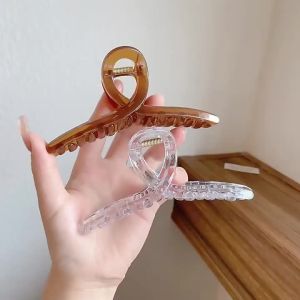 Kẹp Tóc Lớn Cho Nữ Nhựa Trong Suốt Thời Trang Kẹp Tóc Họa Tiết Hình Học Nữ Phụ Kiện Tóc Đuôi Ngựa Barrettes