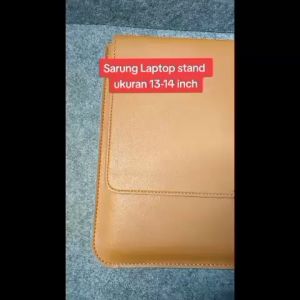 LC-01 13 - 14 Inch Case Stand Sleeve PREMIUM PU LEATHER Kulit MACBOOK Air Sarung LAPTOP Skin Pro