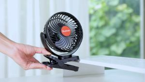 Quạt Kẹp Tích Điện Mini Để Bàn Kiêm Sạc Dự Phòng Yoobao F8 3in1 Có Đèn Led Pin 8000mah Dùng 9-30h Liên Tục - Phân phối bởi TopLink