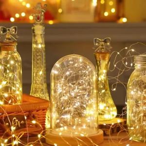 1/2/3/5/10/20/30M Battery Box Copper Wire Light LED Fairy Light Battery Powered Suitable for Indoor and Outdoor Decoration
