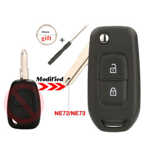 Vỏ Chìa Khóa Xe Điều Khiển Từ Xa Kiểu Lật Cải Tiến Jingyuqin 2BNT Dành Cho Renault Kangoo Trafic Master Nissan Interstar Opel Vauxhall Movano Vivaro Vỏ Chìa Khóa ABS
