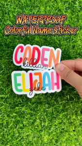 Customized Waterproof Multi-color Name Sticker for Tumbler Laptop Gadgets Motorcyle etc.