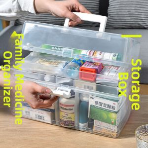 Large Capacity Multi-layered Home-use Medicine Box With Handle