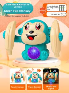 Head-Lifting Rolling Monkey Toy for Babies