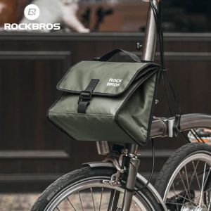 ROCKBROS Foldable Bicycle Front Bag 4-7L Commuter Bicycle Bag Waterproof Insulated Meal Bag Cycling Backpack
