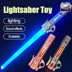 Children Colorful Glowing Sword Toys Telescopic Music Laser Sword 2-in-1 Rotating Decompression Toy Light Sword Kids Adult Toys