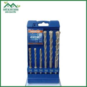 Bộ 6 mũi khoan bê tông Wadfow WHD6B06 đuôi gài 6 8 10 12mm