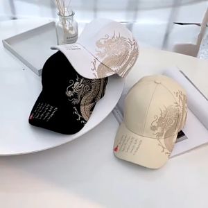 Topi Baseball Naga Gaya China Pola Fashion Untuk Pria Wanita Couple Import Topi Hip Hop Keren Cap Hat Pria Wanita