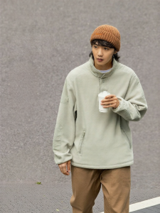 Li-Ning | Áo Hoodie Nam Lông Cừu Ấm Ám Phong Cách Rộng Rãi Thời Trang Thu Thể Thao Ngoài Trời