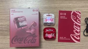 Coca-Cola | Coca-Cola Official T36S Retro TWS Earbuds Bluetooth 5.4 Wireless Semi-in-ear Earphones with Mic Long Battery Life HD Call