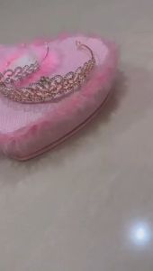 European and American bride crown tiara wedding princess birthday rhinestone crown Tiara drilling(Ready Stock)