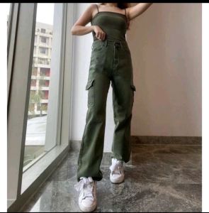 CELANA CARGO JEANS WANITA HAIGHWAIST LOSEE - CELANA PANJANG WANITA - CELANA CARGO JEANS