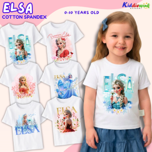 Ice Princess White T-shirt Cotton Spandex Top for Kids Girls Ootd 2-10 yrs Old Tshirt