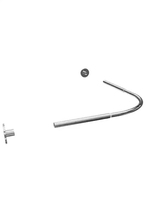 TOAO Lshaped Extendable Curved Shower Curtain Rod Stainless Steel