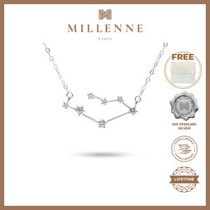 MILLENNE Match The Stars Gemini Constellation Silver Necklace with 925 Sterling Silver (MLP-01)
