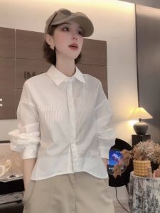 Design Stripes Spliced Shirt Casual Sun Protection Womens Top