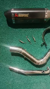 Pcx 160 Stainless elbow on Akrapovic 370mm Fullsystem w/silencer