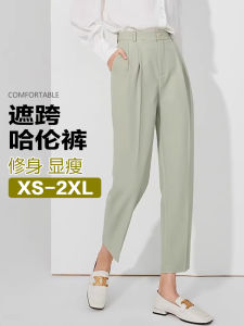 High Waist Slim Fit Straight Leg Pants Womens Spring Autumn Summer Thin High Waist Casual Smoking Pipe Trousers