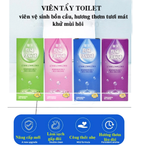 Combo 4 viên thả vệ sinh bồn cầu sạch khuẩn thơm mát - Dùng cho khoảng 100 lần xả nước