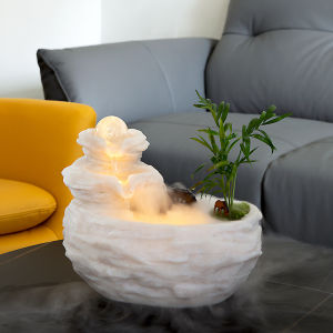 Accessible Luxury Flowing Water Ornaments Circulating Water Living Room Office Fengshui Wheel Ball Fortune Desktop Rockery Fountain Modern Bring In Wealth and Treasure