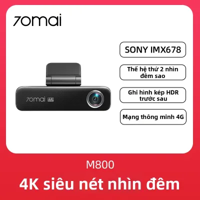70mai | Camera Hành Trình 4K UHD Quay Đôi Có Tầm Nhìn Đêm Giám Sát Bãi Đỗ Xe Từ Xa