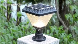 💡มาถึงภายใน 2 วัน💡ไฟเสาพลังงานแสงอาทิตย์ ไฟเสาพลังงานแสงอาทิตย์กันน้ำกลางแจ้ง ไตรสี ไฟโพสต์สวนพลังงานแสงอาทิตย์