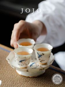 High Quality Domestic Sheep Fat Jade White Porcelain Ceramic Gaiwan