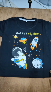 Baju Kaos Atasan Distro Anak Laki-Laki Karakter Cowok Keren Motif Planet Galaxy Usia 1 - 10 Tahun