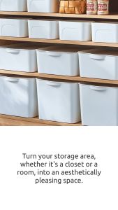[Morilins Home] White Japanese-Style Clean & Modern Design Stackable White Lidded Plastic Storage Box