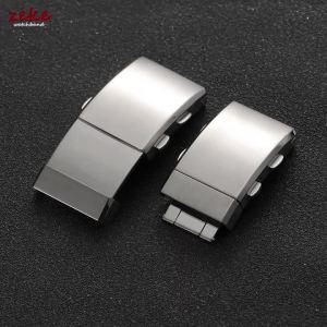 Khóa Đồng Hồ Có Thể Điều Chỉnh Gấp Gọn Được Làm Từ Thép Không Gỉ 316L Có Thể Kéo Dài Màu Bạc Đen Nút Kim Loại Dành Cho Đồng Hồ Có Chiều Rộng 14mm-22mm