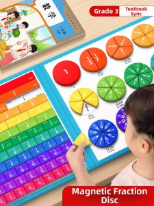 STARRY ARK | Magnetic Math Teaching Aid Fraction Plate for Grade 3 Students