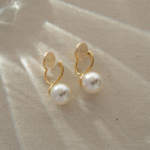Elegant Pearl High Heel Shoe Ear Cuff No Piercing Mosquito Coil Tray Clasp Fashion Jewelry Womens Alloy Silver Gold Plated