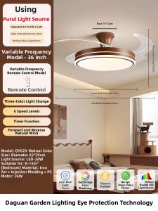 DGY | Minimal Retro Invisible Ceiling Fan Light