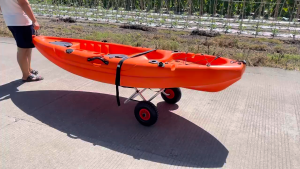 Foldable Kayak Trolley Cart Canoe Dolly Boat Carrier Trailer with No‑Flat Airless Wheels for Fishing Kayak Paddle Board Outdoor Water Sport Boating Accessories