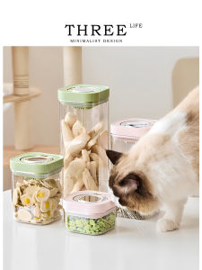 Tlife Food Grade Sealed Cat Food Storage Bucket Pressable Snap Lid Snack Organizer Pet Diet Supplies Universal Use