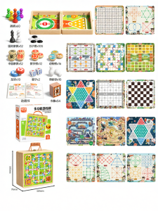 TONGMUXING | Magnetic Educational Real Wood Multi-functional Game Set