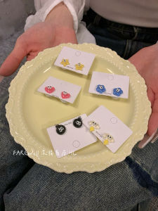 Dễ Thương Hoạt Hình Bông Tai Phong Cách Kẹo Nữ Thời Trang Cá Tính Độc Đáo Hợp Kim Mạ Bạc Mạ Vàng Trang Sức Tai Tươi Mát