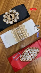 Auroraworld Belt OBI Elastis Big Size LP 100 - 150cm Super Mewah Ikat Pinggang Wanita Karet Plus Size Gesper Obi Fashion XXL-XXXL cocok dipadukan dengan Dres Tunik Gamis Kebaya OB-30A