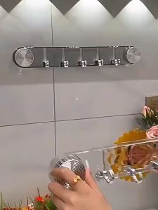 Thanh móc treo đồ hút chân không nhà tắm đa năng móc treo tường chịu lực tốt không cần khoan