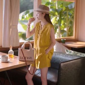 Summer Casual Korean Style No Sleeve Top & Shorts Two Piece Set