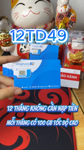 ( SALE 50% ) Sim 4G Vinaphone Vào Mạng 1 Năm 12TD49 Tặng 100GB/Tháng Truy Cập Tốc Độ Cao Sim Sài Thả Ga Không Mất Phí - Bảo Hành Lỗi 1 Đổi 1 . FREESHIP - CHƯA KÍCH HOẠT.